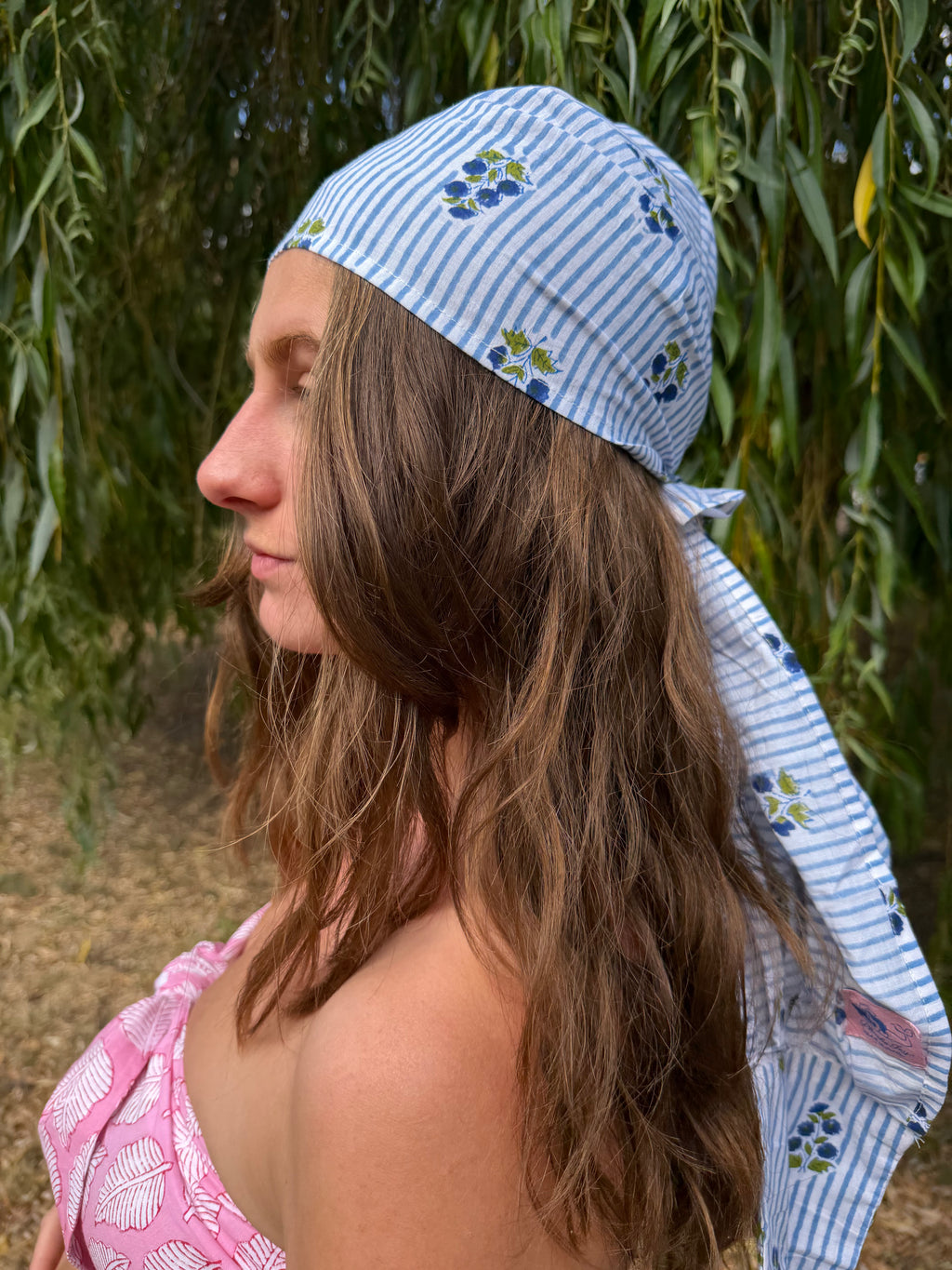 Blue Stripe Bandana