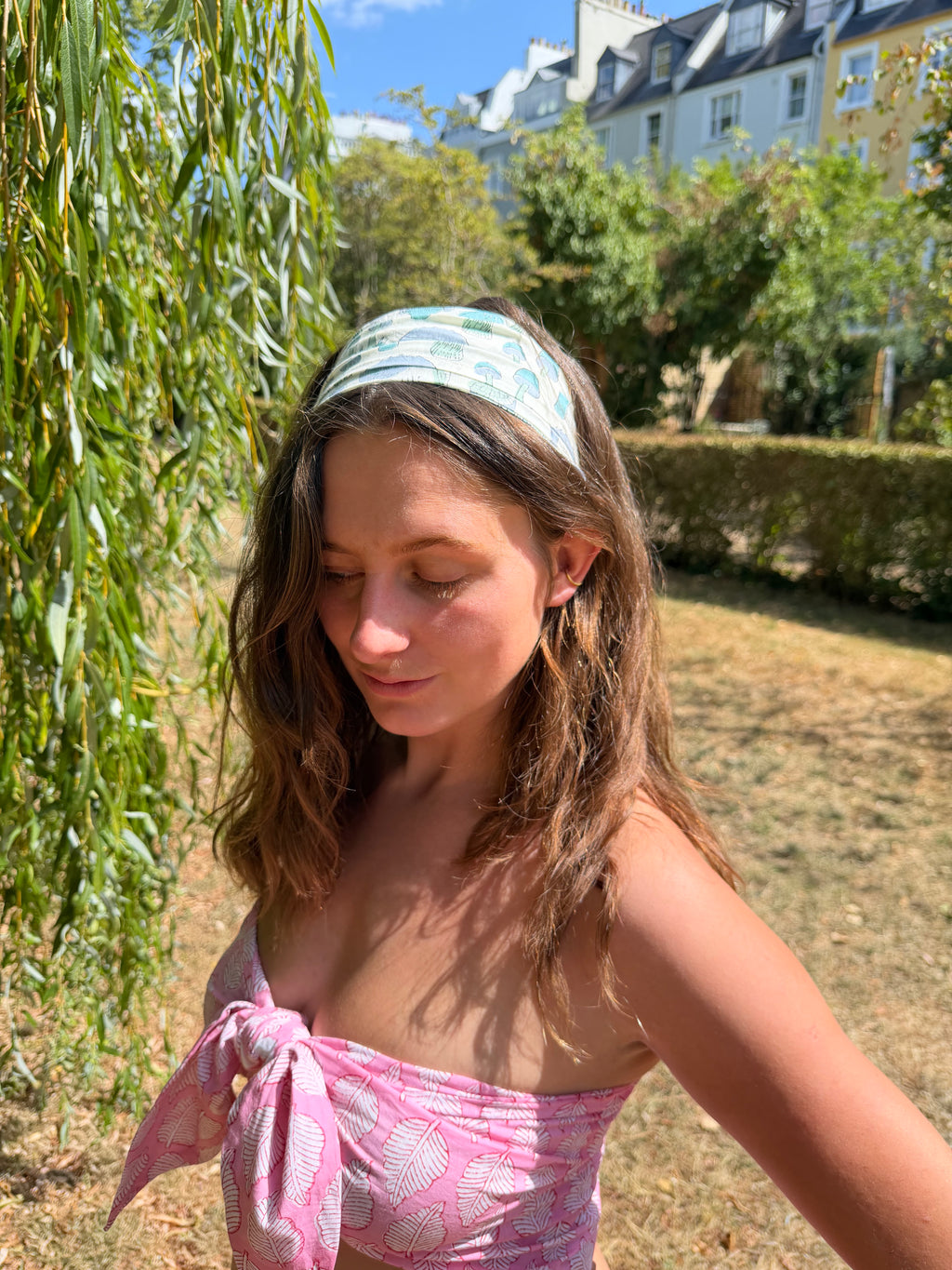 Blue Mushroom Bandana
