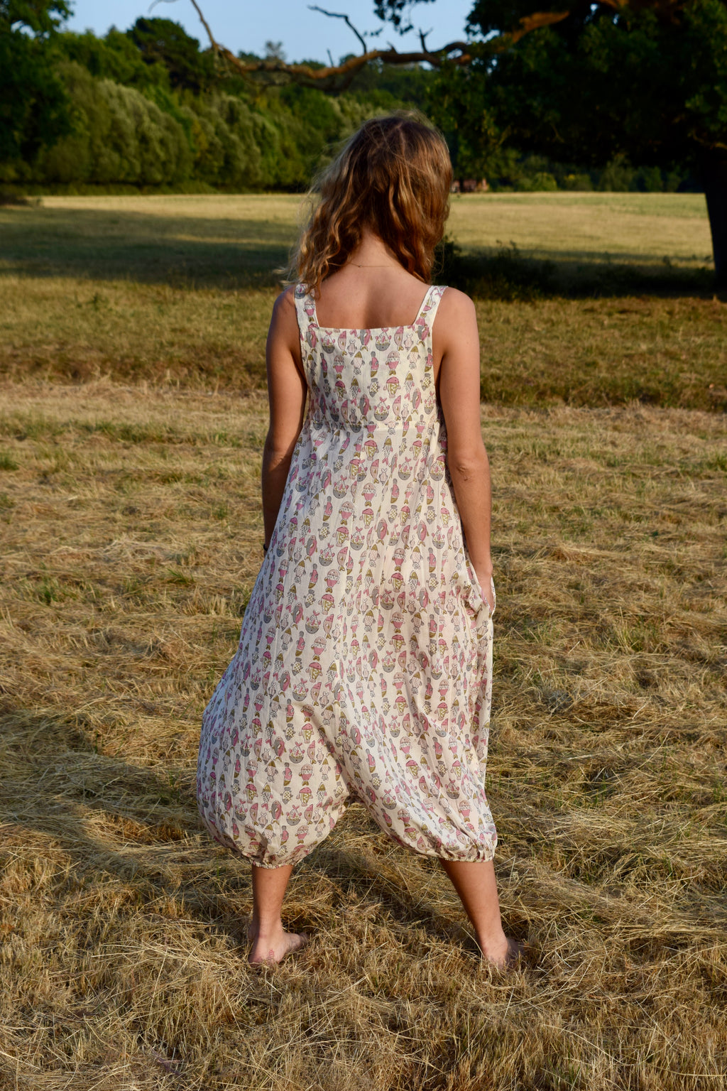 Pink Fish Cotton Playsuit