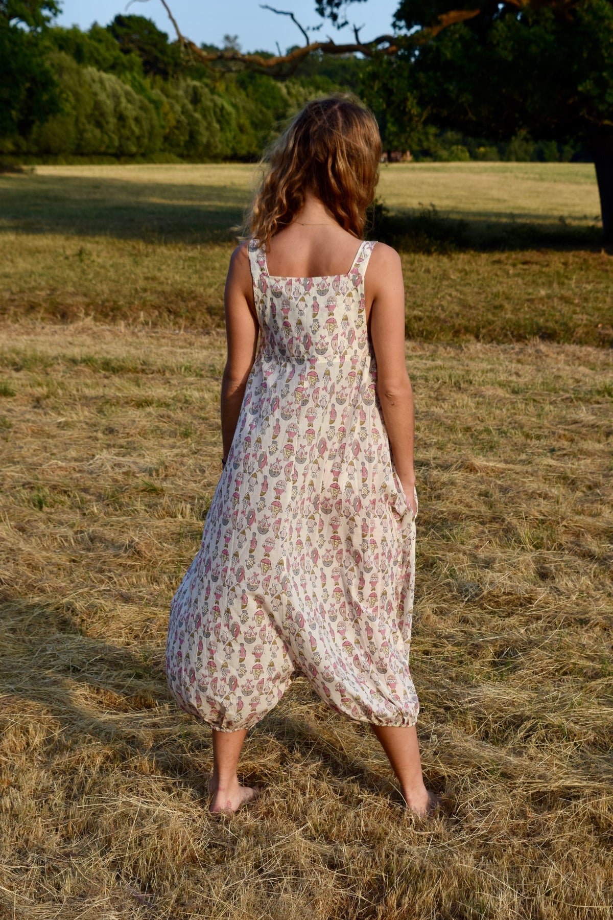 Pink Fish Cotton Playsuit