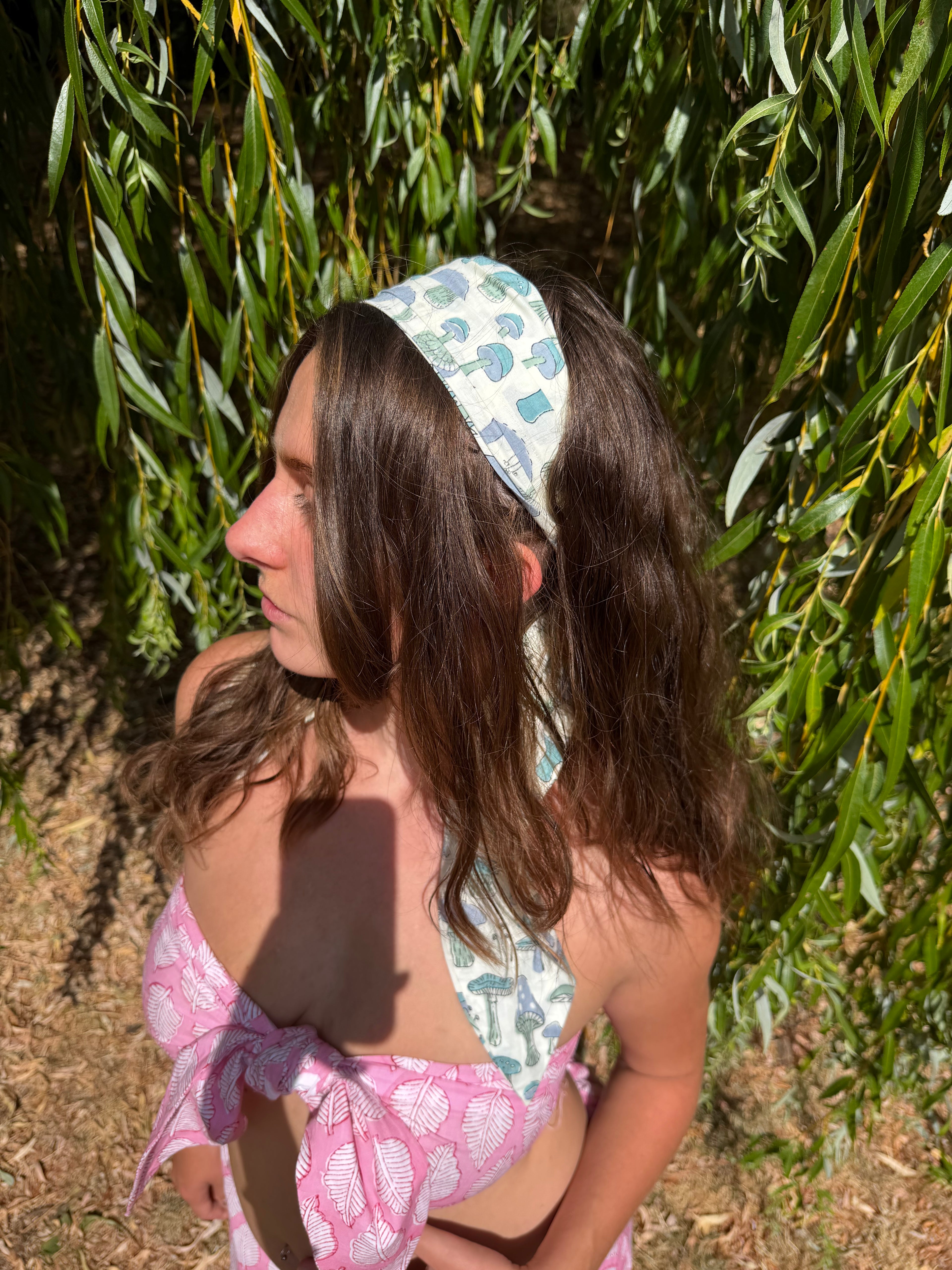 Blue Mushroom Bandana