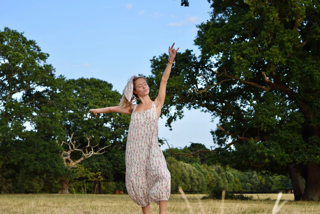 Pink Fish Cotton Playsuit
