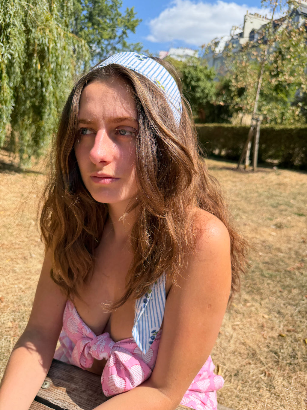 Blue Stripe Bandana